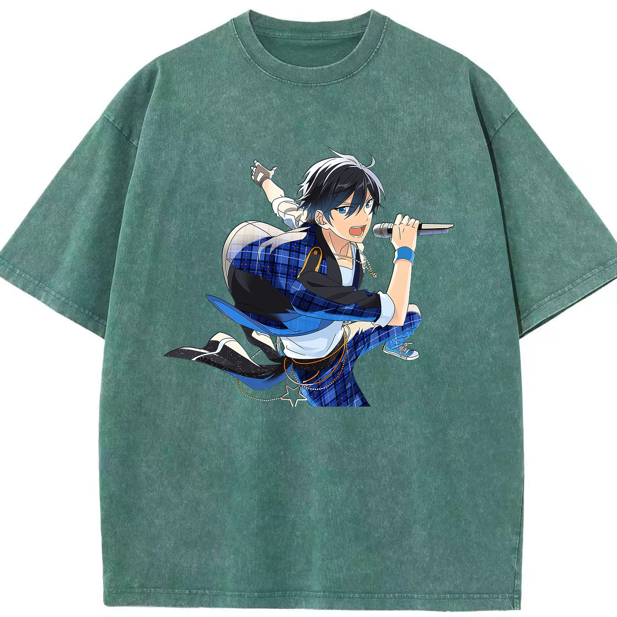 （画像用） あんさんぶるスターズ! Ensemble Stars 綿100% ヴィンテージ風 半袖Tシャツ（フロントプリント）